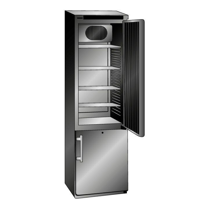 Upright Vertical Fridge-Freezer Combo