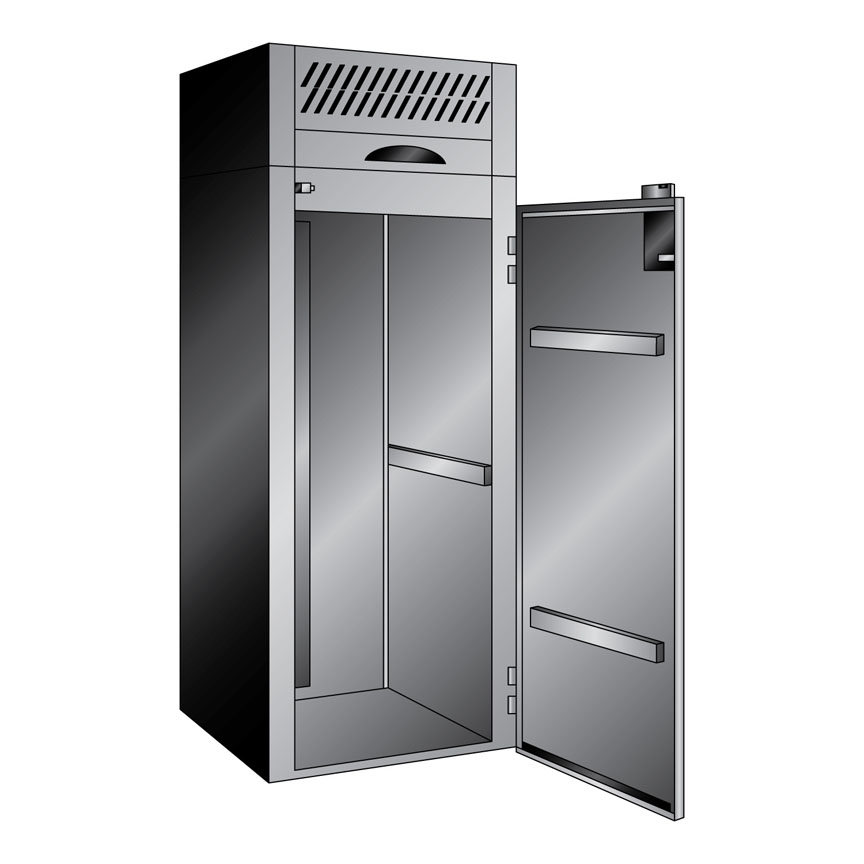 Roll In Fridge - Solid Swing Door