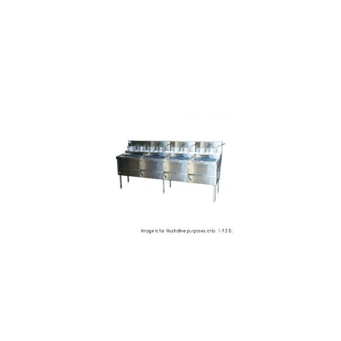 Gas Fish and Chips Fryer Four Fryer - WFS-4/22