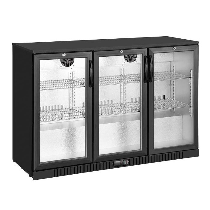 Exquisite UBC330 3 Swing Glass Door Backbar Chiller