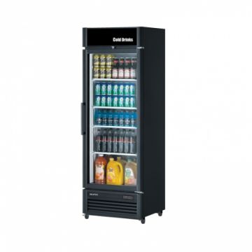 Skipio SGM18 Black Glass Door Merchandiser Refrigerator