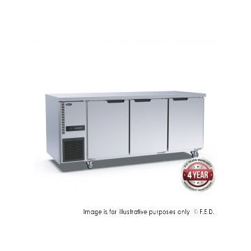 Temperate Thermaster Stainless Steel Triple Door Workbench Fridge TS1800TN3D