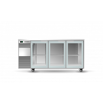 SKOPE BB3GSL White 3 Sliding Glass Door Back Bar Fridge