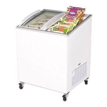 Bromic CF0200ATCG Glass Lid Chest Freezer 176L AngleTopCurved