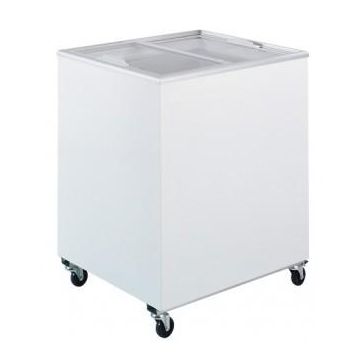 Bromic CF0200FTFG Glass Lid Chest Freezer 191L Sliding Flat top