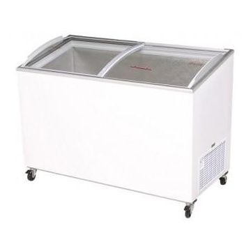 Bromic CF0400ATCG Glass Lid Chest Freezer 352L AngleTopCurved