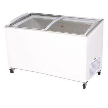 Bromic CF0500ATCG Glass Lid Chest Freezer 427L AngleTopCurved