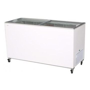 Bromic CF0500FTFG Glass Lid Chest Freezer 491L Sliding Flat top