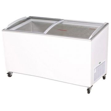 Bromic CF0600ATCG Glass Lid Chest Freezer 555L AngleTopCurved