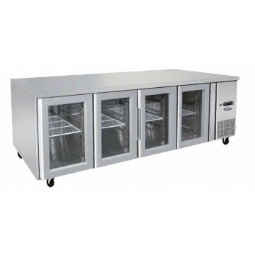 ATOSA EPF3741 4 Glass Door Underbench Fridge