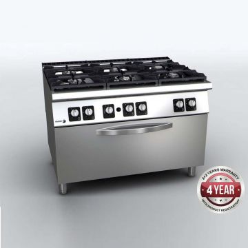 Fagor 900 Series Gas 6 Burner with Gas Oven CG961OPH