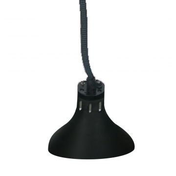 FED Pull down heat lamp black 290mm Round HYWCL14