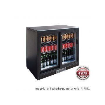 Thermaster Black Magic SC248SD 2 Sliding Door Drink Cooler