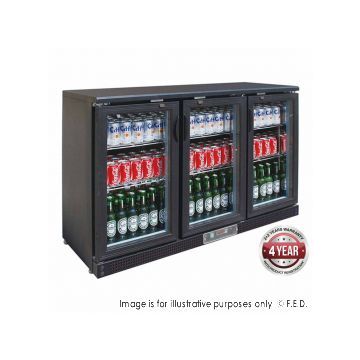 Thermaster Black Magic SC316G 3 Door Drink Cooler