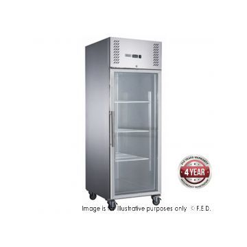 FEDX FEDX SS Full Glass Door Upright Fridge XURC600G1V