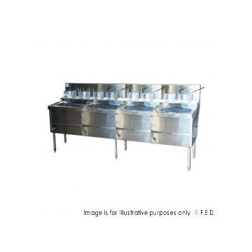 FED Gas Fish and Chips Fryer Four Fryer WFS422