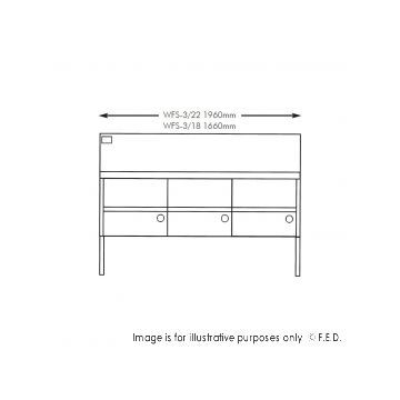 FED Gas Fish and Chips Fryer Three Fryer WFS322