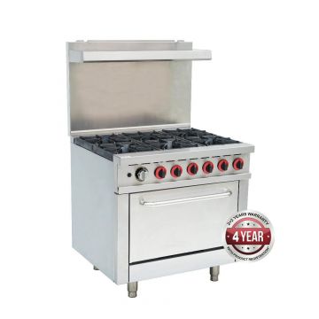 Gasmax GBS6TLPG Gasmax 6 Burner With Oven Flame Failure