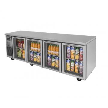  Turbo Air KSeries KGR244NHC 4 Glass Door Under Bench Fridge 