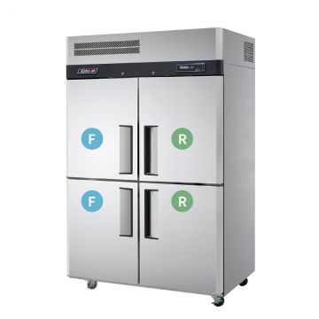 Turbo Air KSeries KRF454NHC Solid Four Half Door Dual Temperature Top Mount Upright Refrigerator