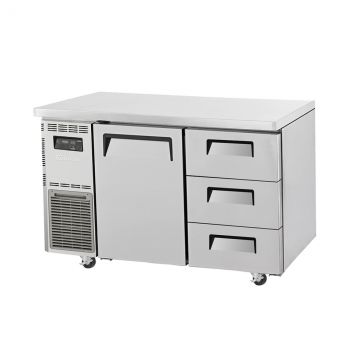 Turbo Air KSeries KUF123D3NHC Stainless Steel 1 Solid Door 3 Drawer Under Counter Freezer