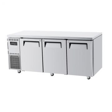 Turbo Air KSeries KUR183D3NHC Stainless Steel 2 Solid Door 3 Drawers Under Bench Refrigerator