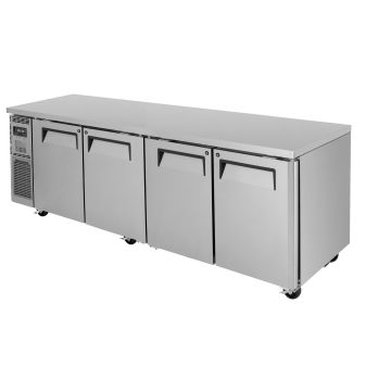 Turbo Air KSeries KUR244NHC Stainless Steel 4 Solid Door Under Bench Refrigerator