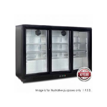 Thermaster BLACK MAGIC Lg330SC Under Bench 3 door Sliding Bar CoolerChiller