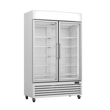 Thermaster LG800PF 800L Upright Double Glass Door Display Freezer 