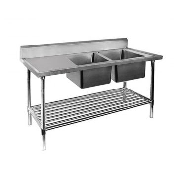 Modular Systems Double Right Sink Bench with Pot Undershelf DSB72100RA