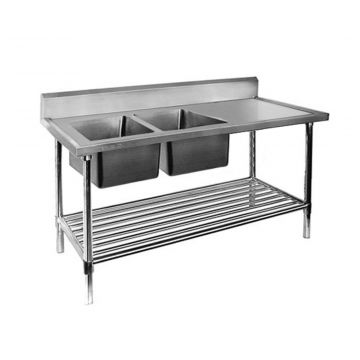 Modular Systems Double Left Sink Bench with Pot Undershelf DSB72400LA