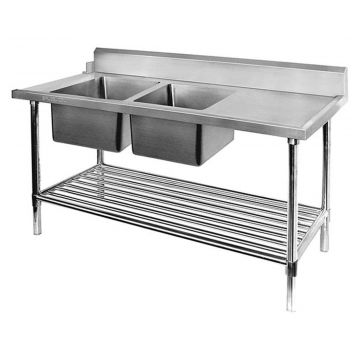 Modular Systems Left Inlet Double Sink Dishwasher Bench DSBD71800LA