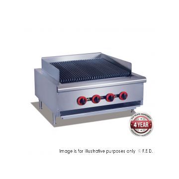 FED QR24E Natural Gas 4 Burner Char Grill Top