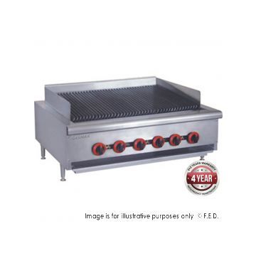 FED QR36E Natural Gas 6 Burner Char Grill Top