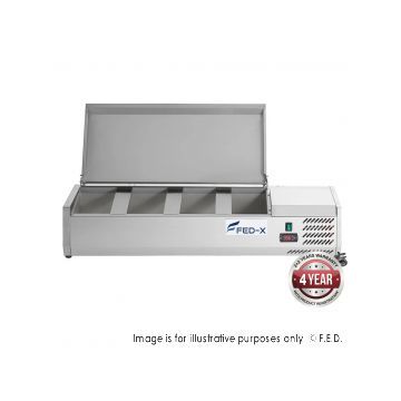 FEDX FEDX Salad Bench with Stainless Steel Lid XVRX1200380S