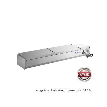 FEDX FEDX Salad Bench with Stainless Steel Lids XVRX2000380S