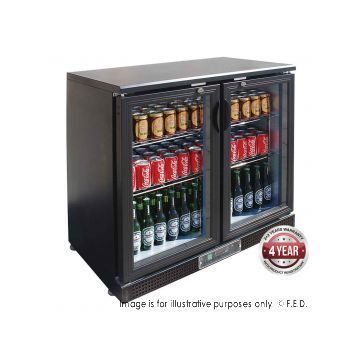 Thermaster Black Magic SC248G 2 Door Drink Cooler