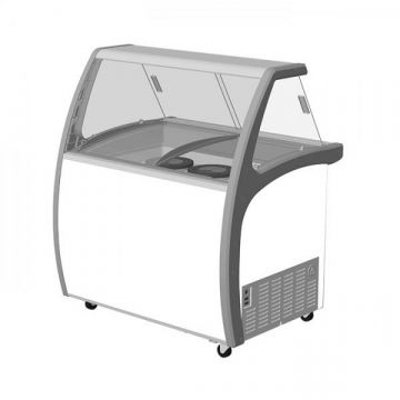 Exquisite SD325S2 IceCream Freezer with Glass Canopy