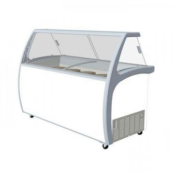 Exquisite SD575S2 IceCream Freezer with Glass Canopy