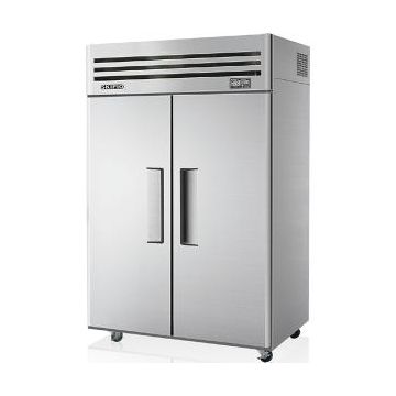 SKIPIO SFT452 Stainless Steel 2 Solid Door Upright Freezer