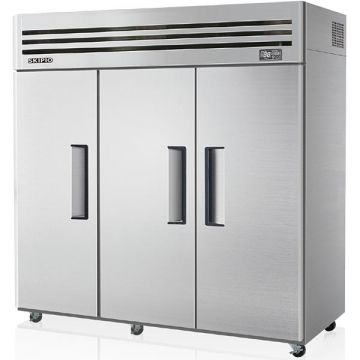 SKIPIO SFT653 Stainless Steel 3 Solid Door Upright Freezer