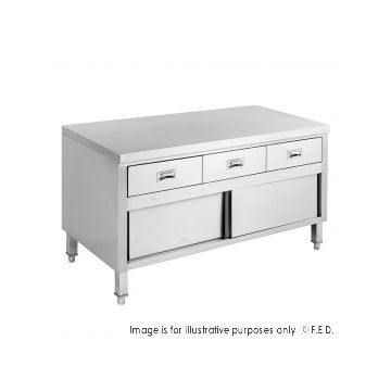 MODULAR SYSTEMS Bench Cabinet with 3 Drawers Doors SKTD61200