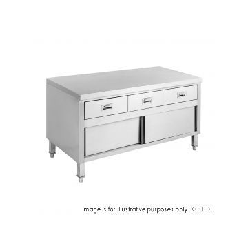 MODULAR SYSTEMS Bench Cabinet with 3 Drawers Doors SKTD61500