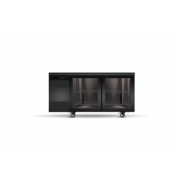 SKOPE SL2GSL Black 2 Glass Sliding Door SlimLine Back Bar Fridge