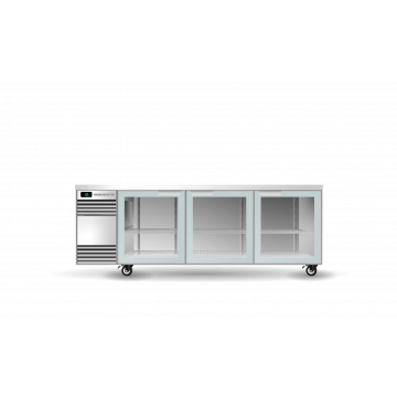 SKOPE SL3GSW White 3 Glass Swing Door SlimLine Back Bar Fridge