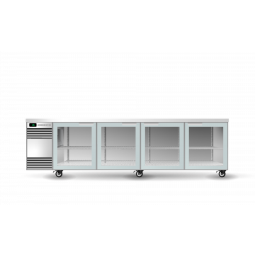 SKOPE SL4GSW White 4 Glass Swing Door SlimLine Back Bar Fridge