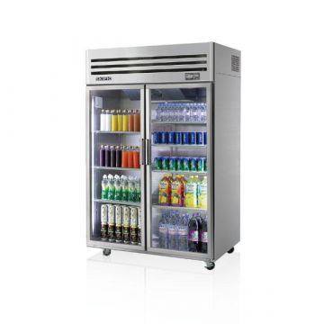 SKIPIO Upright Stainless Steel Glass Door Fridge SRT452G