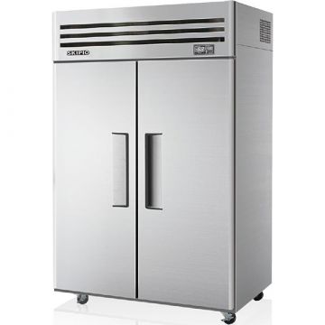 SKIPIO SRT452 Stainless Steel 2 Solid Door Upright Fridge