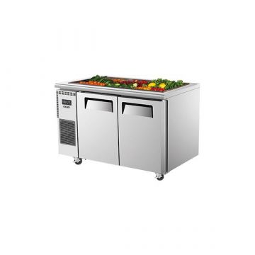 SKIPIO SSR122 Stainless Steel 2 Solid Door Salad Prep Fridge