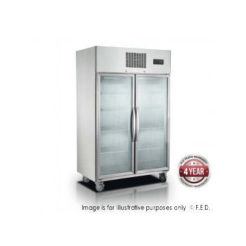 Thermaster Tecnotherm SUCG1000 2 Door Upright Display Fridge